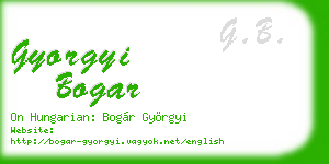 gyorgyi bogar business card